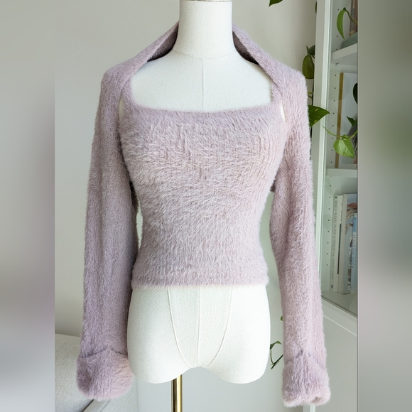 Astr Sweaters - ASTR The Label Yara Shrug Set - Lavender